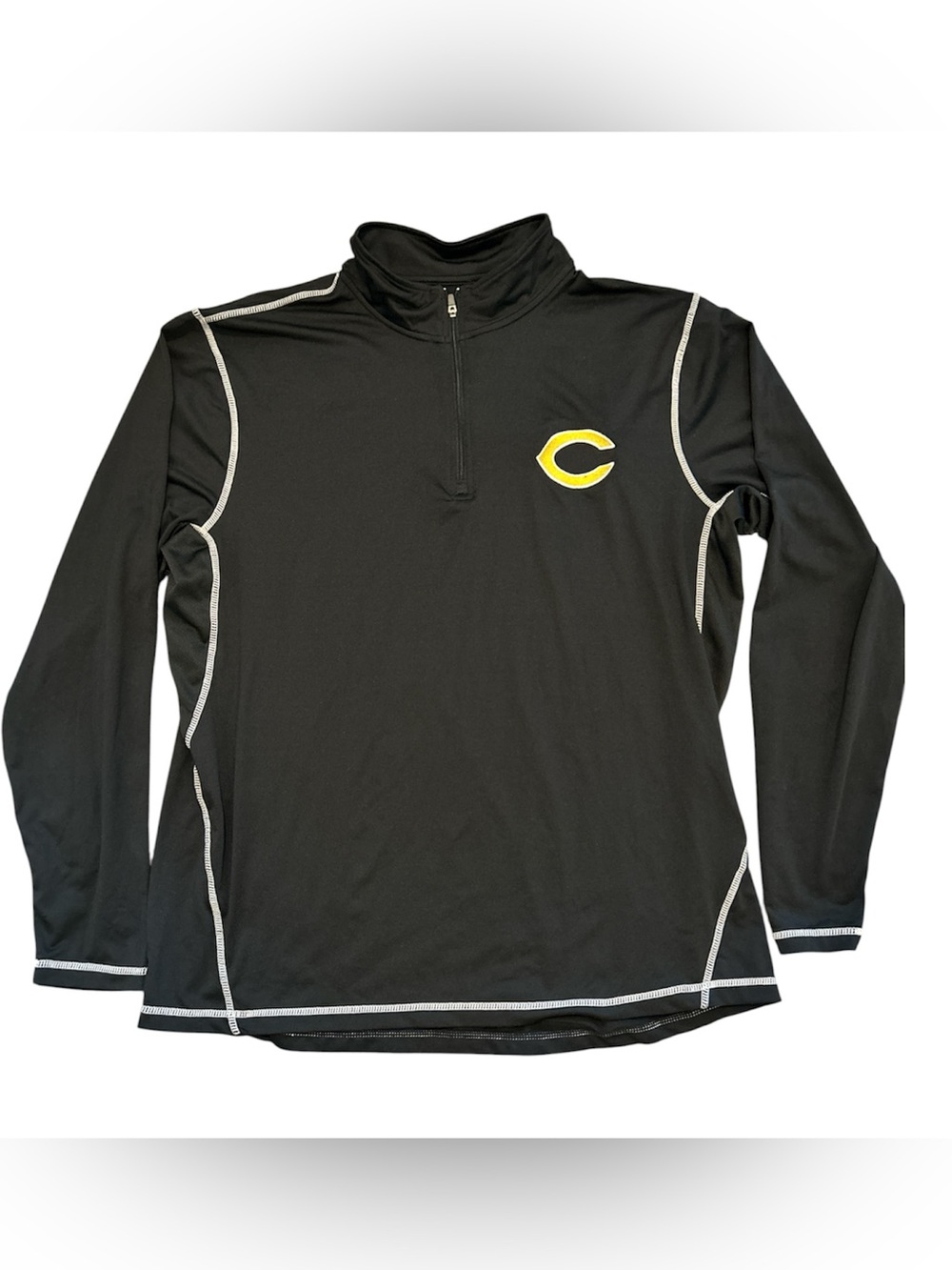 Holloway Black 1/4 Zip Athletic Pullover Jacket Adult Large Team Logo